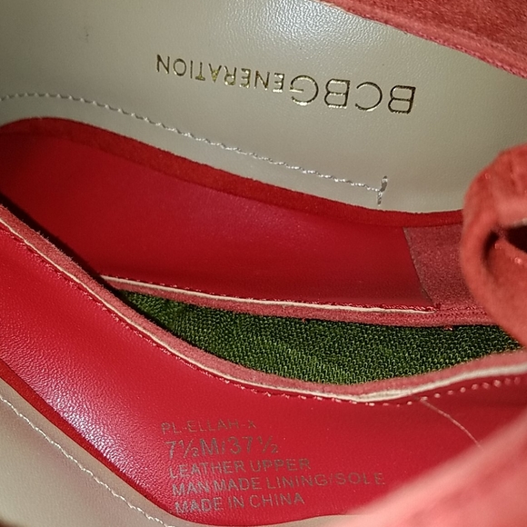 BCBG Light Red Leather Heels size 7.5 - Picture 8 of 8
